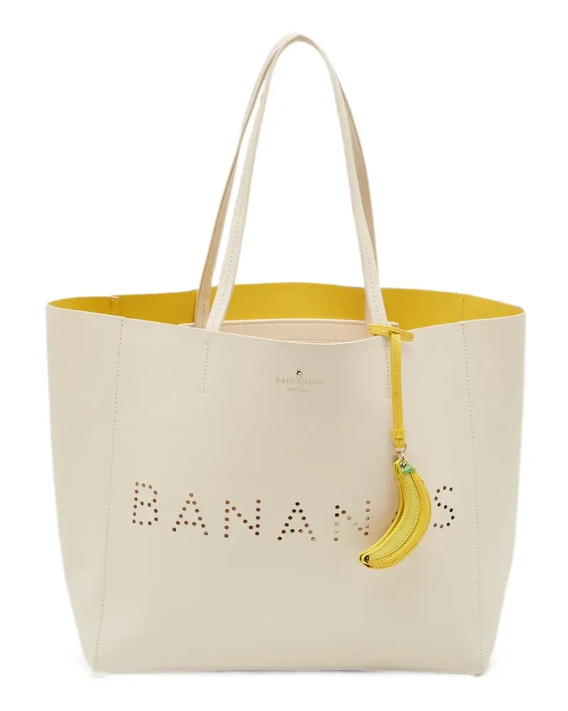 Kate Spade Hallie perforated tote bag - Weiß Weiß