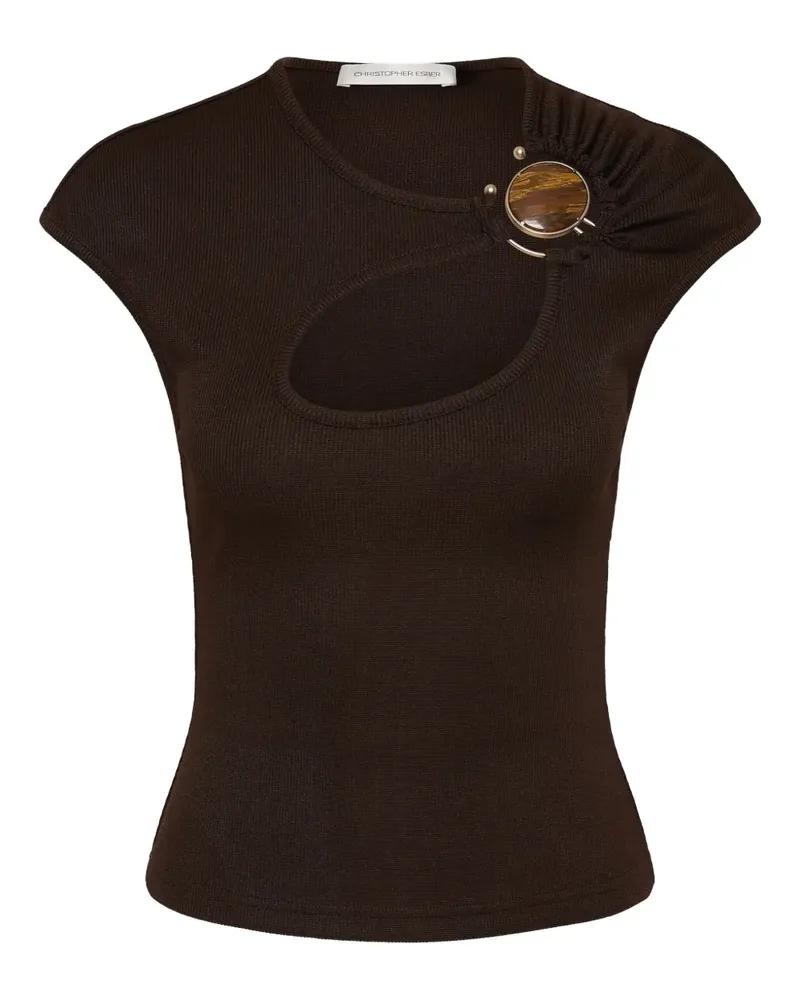 Christopher Esber Hollow T-Shirt - Braun Braun
