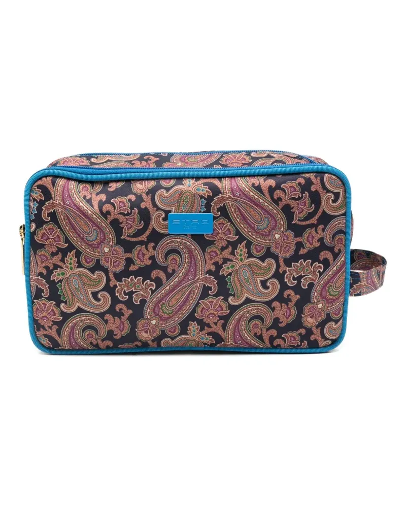 Etro Kulturbeutel mit Paisleymuster - Blau Blau