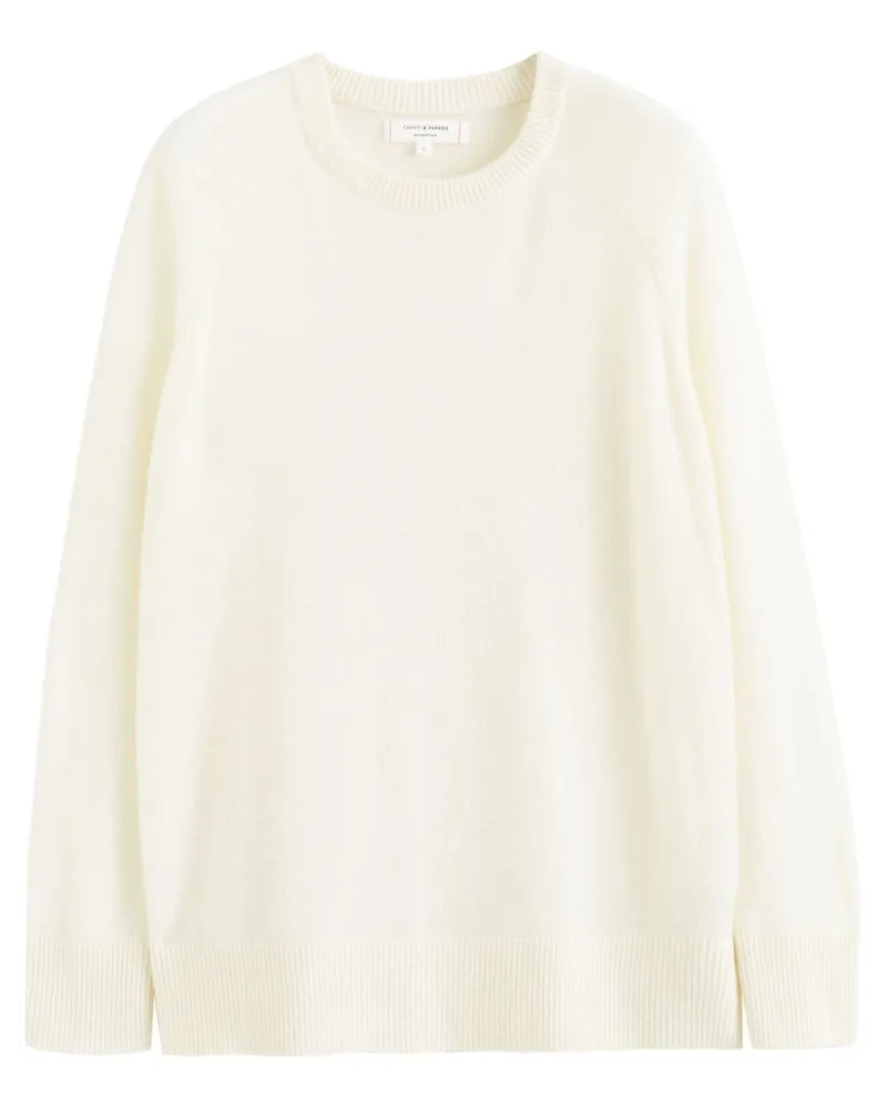 Chinti & Parker Kaschmirpullover mit rundem Ausschnitt - Weiß Weiß
