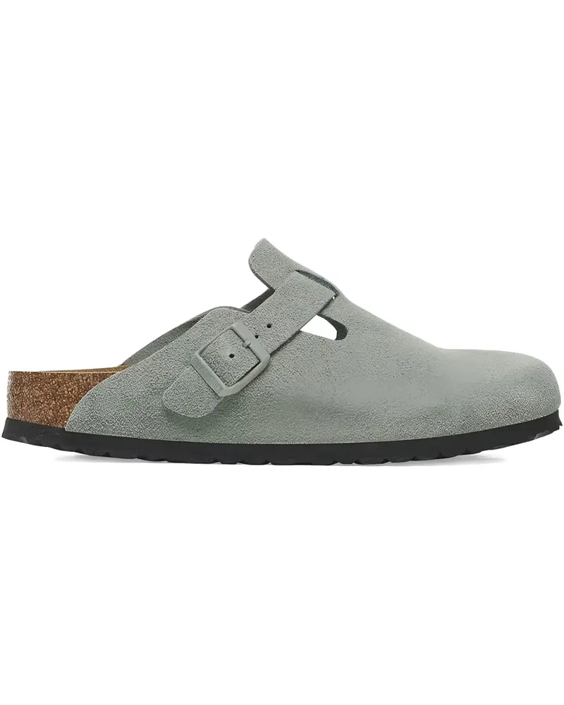 Birkenstock Boston BS Pure Sage Mules aus Wildleder - Grau Grau