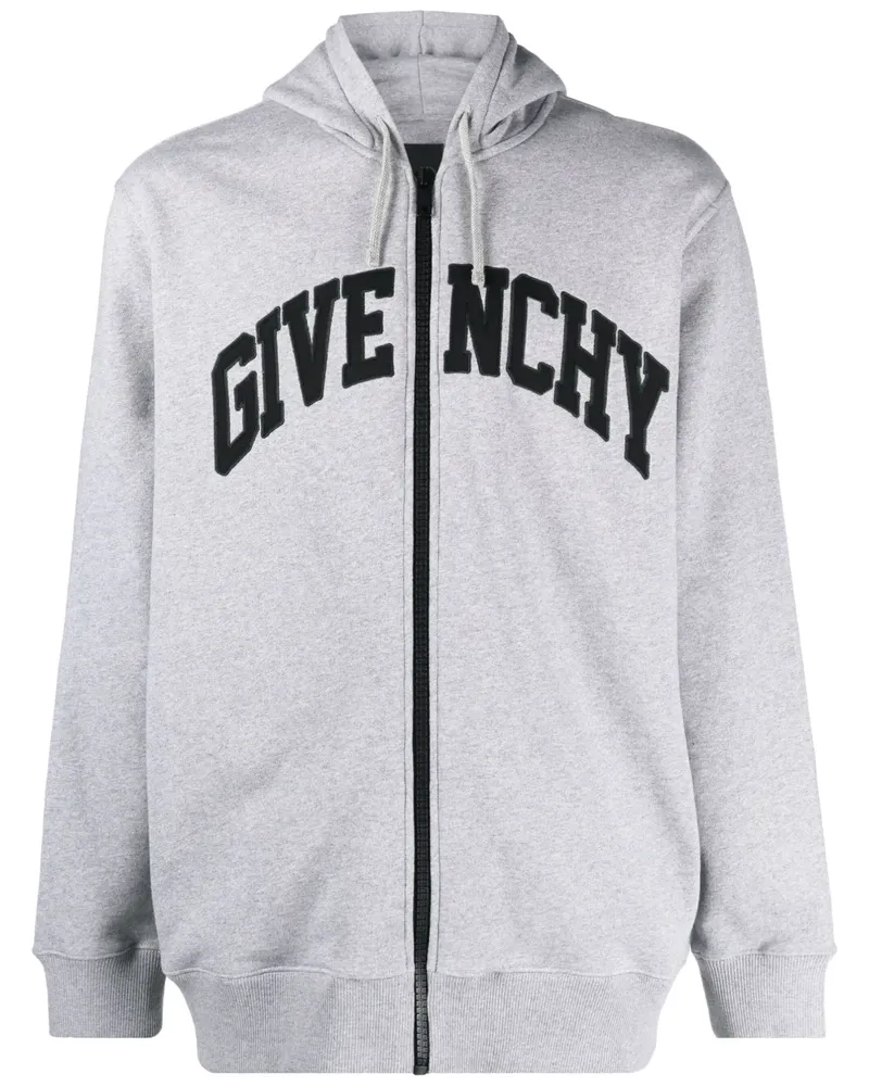 Givenchy Kapuzenjacke mit Logo-Patches - Grau Grau