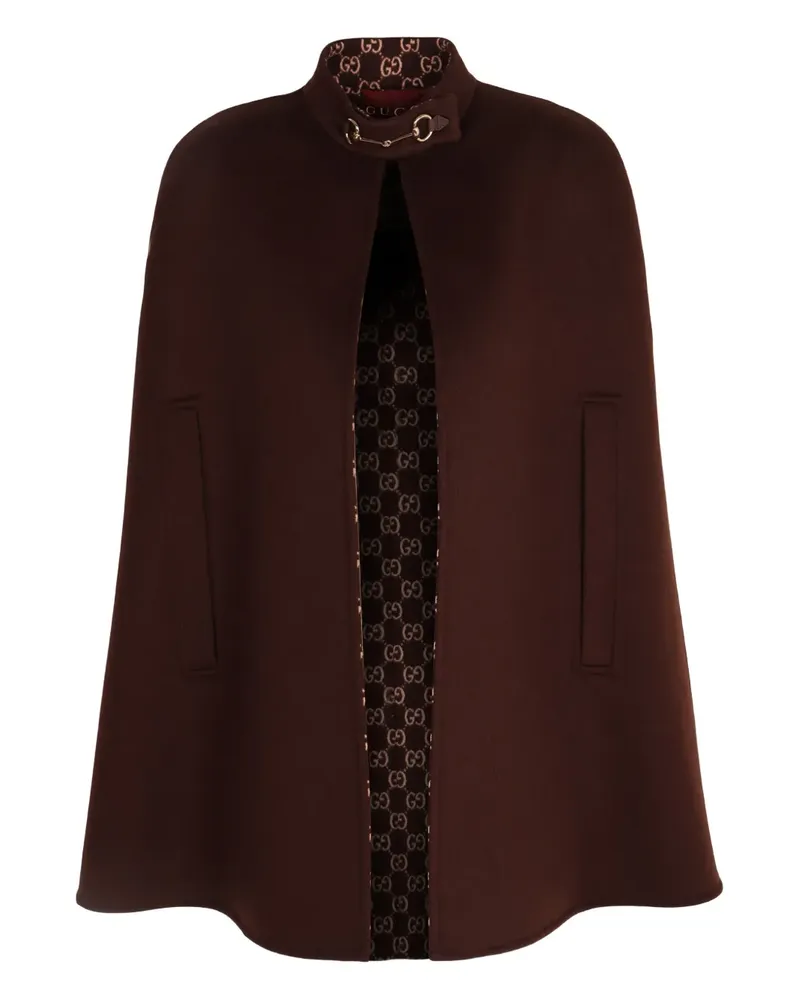 Gucci Horsebit Cape aus Wollgemisch - Braun Braun