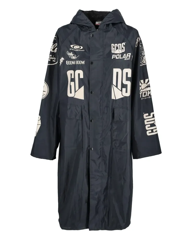 GCDS Windbreaker mit Kapuze - Blau Blau