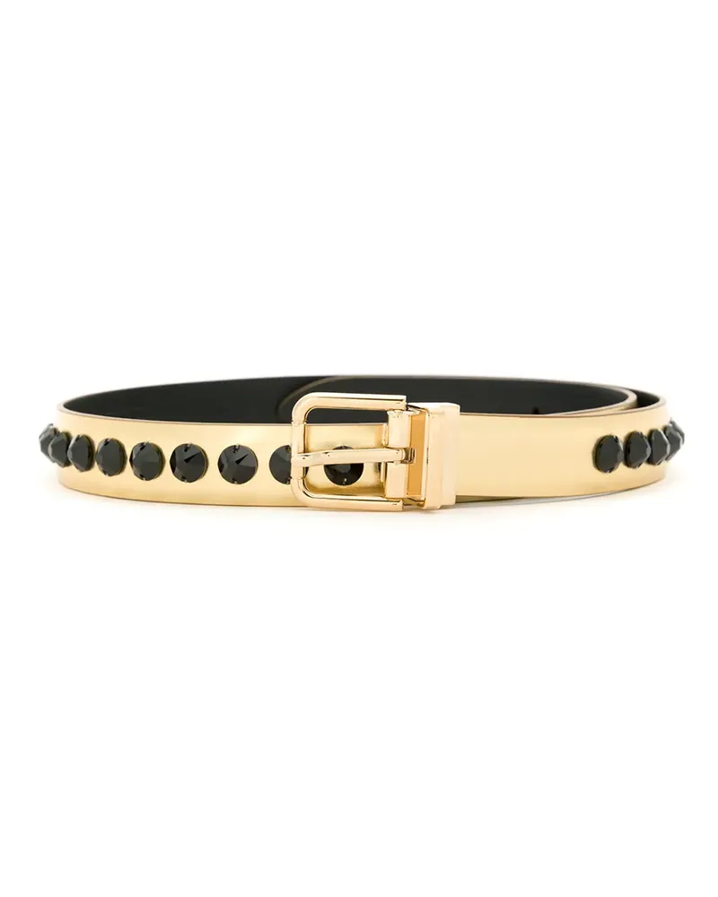 Dolce & Gabbana Gürtel mit Kristallen - Gold Gold