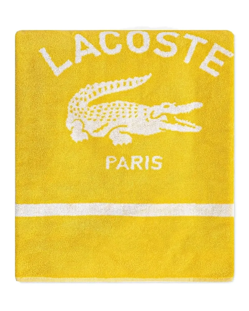 Lacoste Strandtuch mit Kroko-Verzierung (160cm x 90cm) - Gelb Gelb
