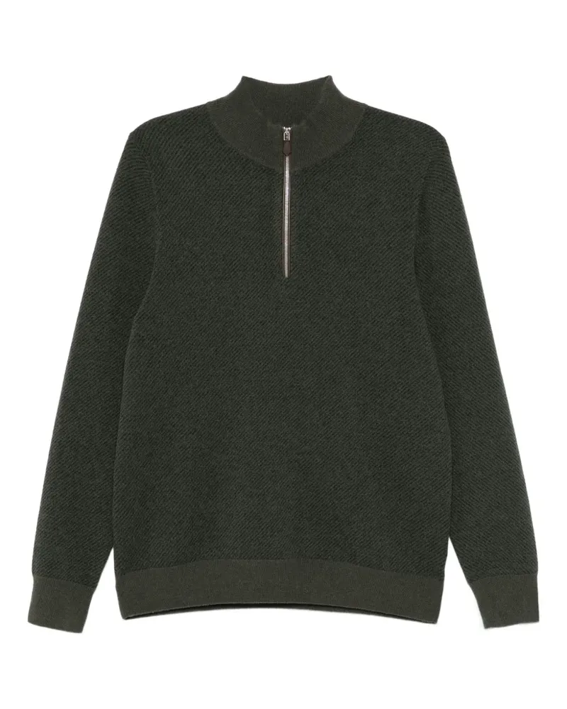 N.Peal Klassischer Jacquard-Pullover - Grün Grün