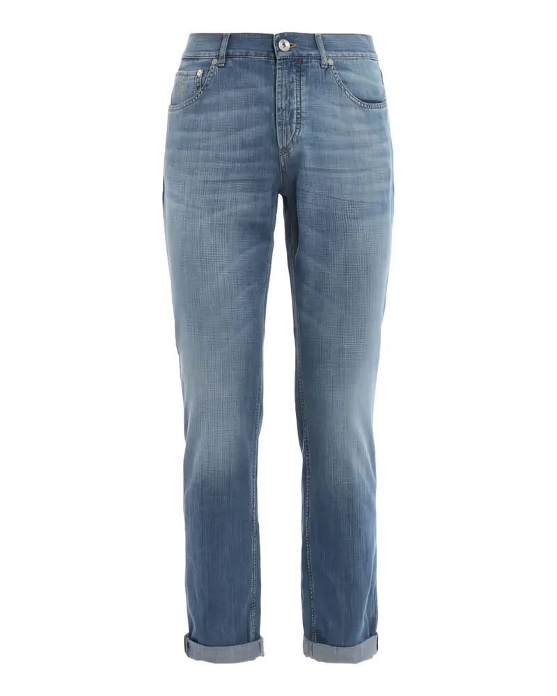 Brunello Cucinelli washed slim-cut jeans - Blau Blau