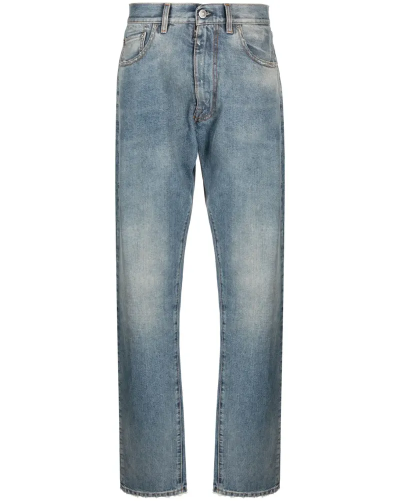 Maison Margiela Gerade Jeans im Distressed-Look - Blau Blau