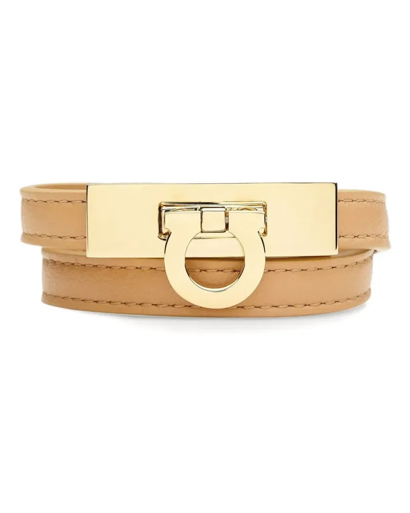 Ferragamo Lederarmband mit Spangenverschluss - Nude Nude