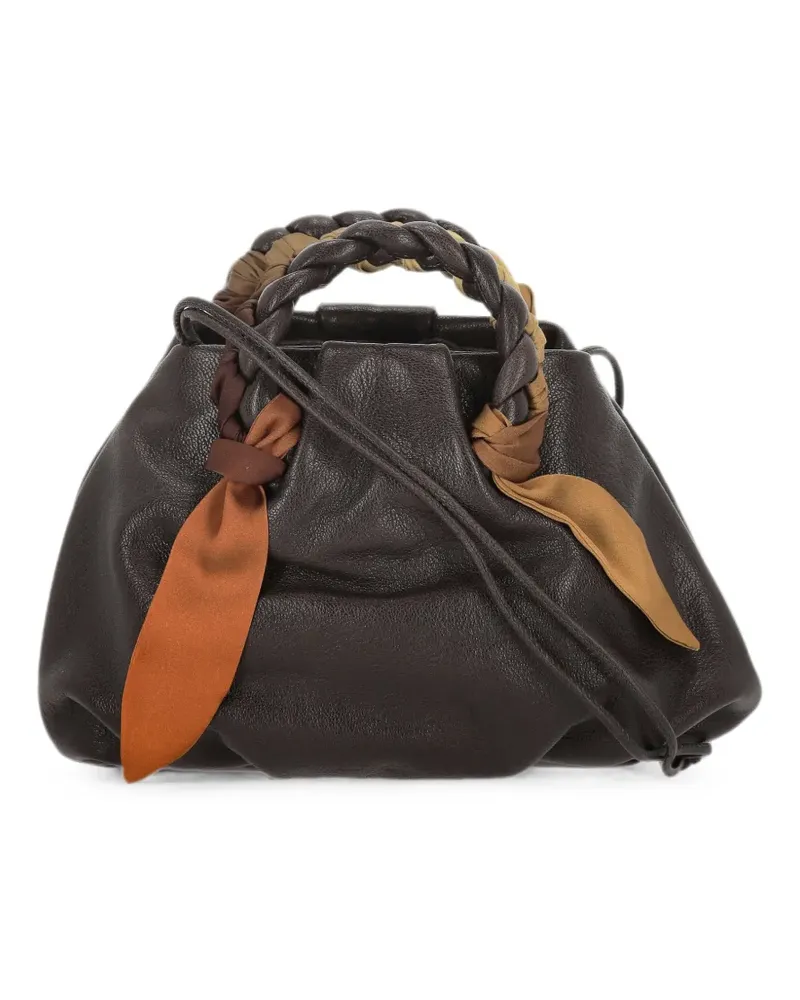 HEREU Handtasche mit Flechtriemen - Braun Braun