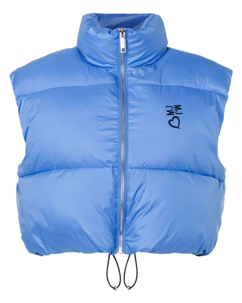 Moschino Gefütterte Cropped-Weste - Blau Blau