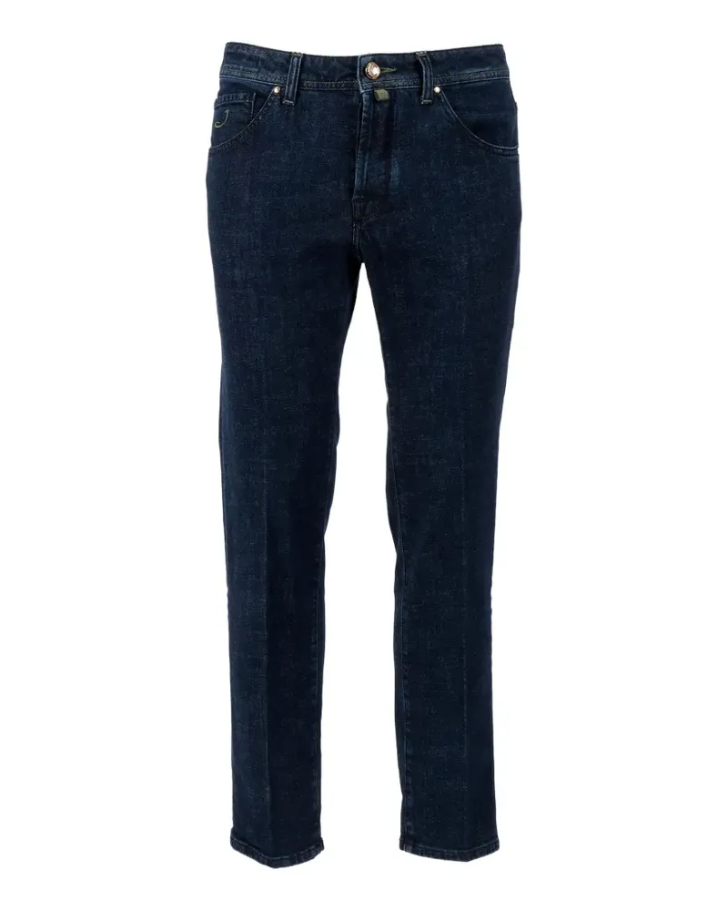 Jacob Cohën Cropped-Jeans im Five-Pocket-Design - Blau Blau
