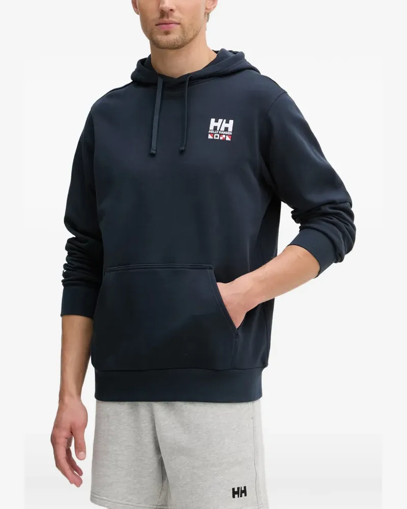 Helly Hansen Shoreline logo-embroidered drawstring hoodie - Blau Blau