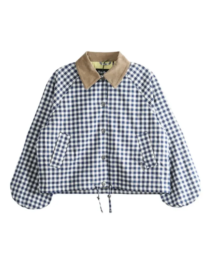 Barbour Ovingham gingham bomber jacket - Blau Blau