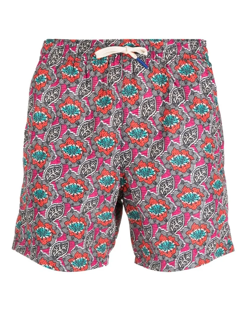 Altea Badeshorts mit Blumen-Print - Schwarz Schwarz