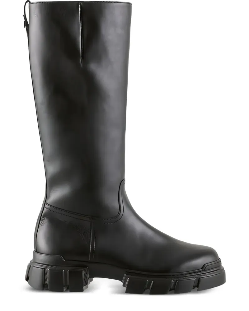 Högl Kniehohe James Stiefel mit dicker Sohle - Schwarz Schwarz
