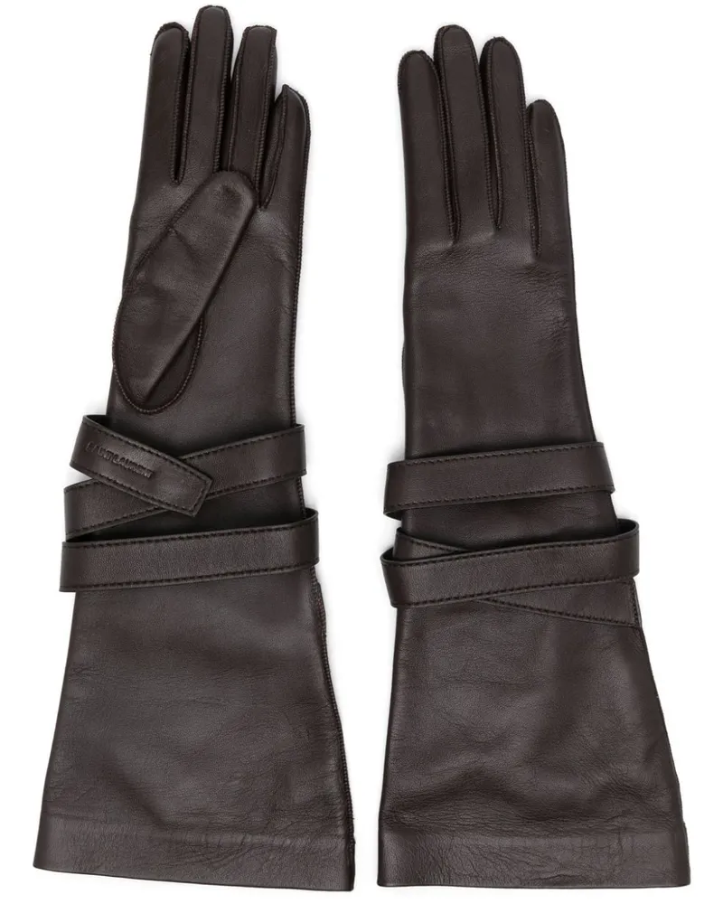 Saint Laurent Aviator Handschuhe Braun