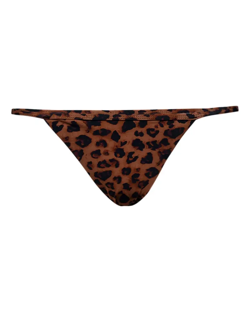Christopher Esber Bikinihöschen mit Leoparden-Print - Braun Braun