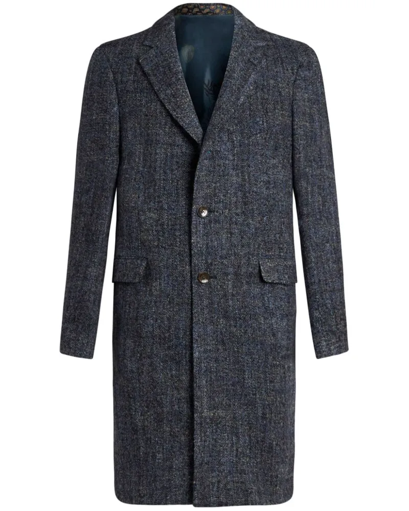 Etro Einreihiger Mantel - Blau Blau