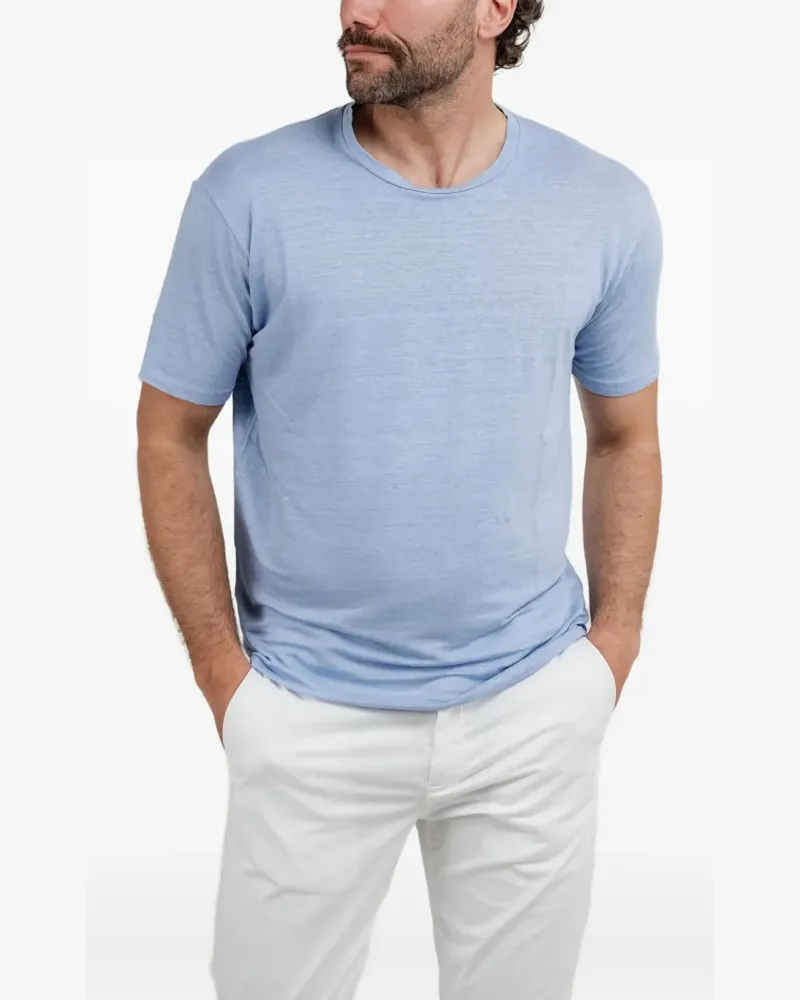 Daniele Fiesoli T-Shirt aus Leinen - Blau Blau
