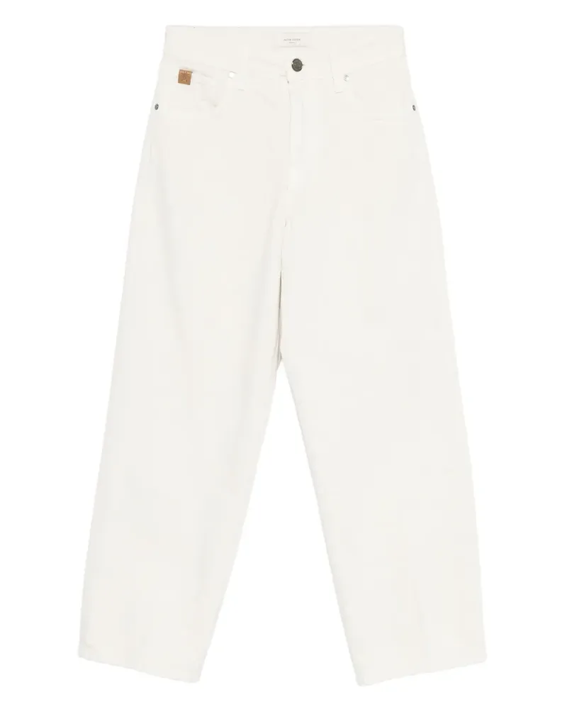 Jacob Cohën Gerade Cropped-Hose - Weiß Weiß