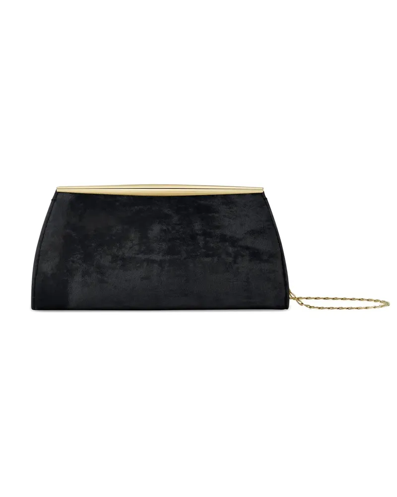 Tyler Ellis Suzannah Clutch aus Crushed-Samt - Schwarz Schwarz