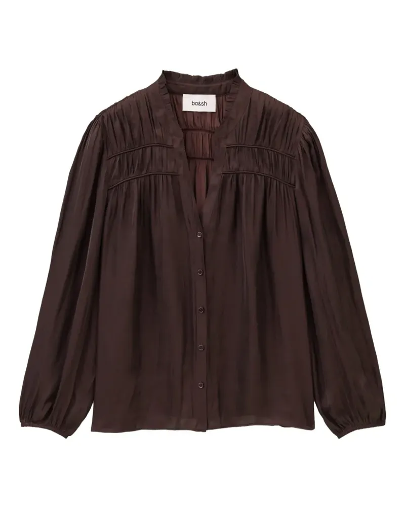ba&sh Cessia pleated shirt - Violett Violett