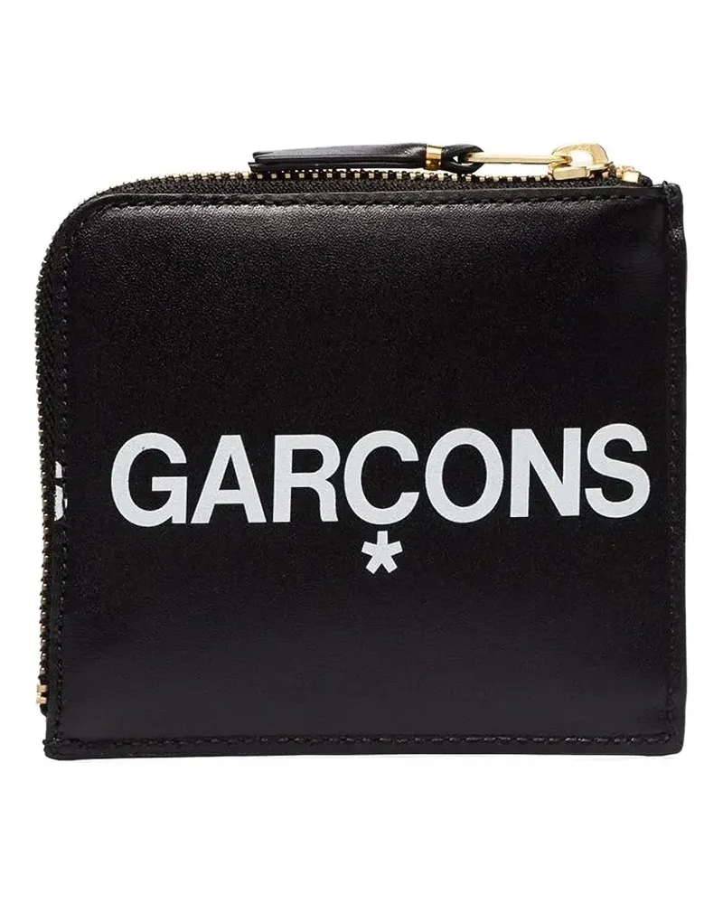 Comme des Garçons Huge Logo zip wallet - Schwarz Schwarz