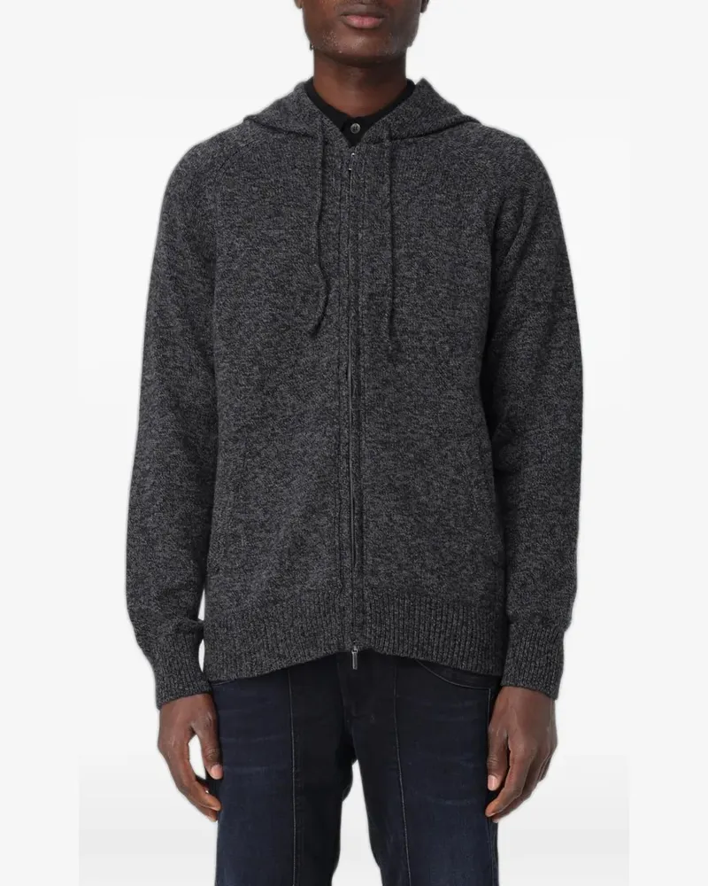 XC zip-up wool cardigan - Grau Grau