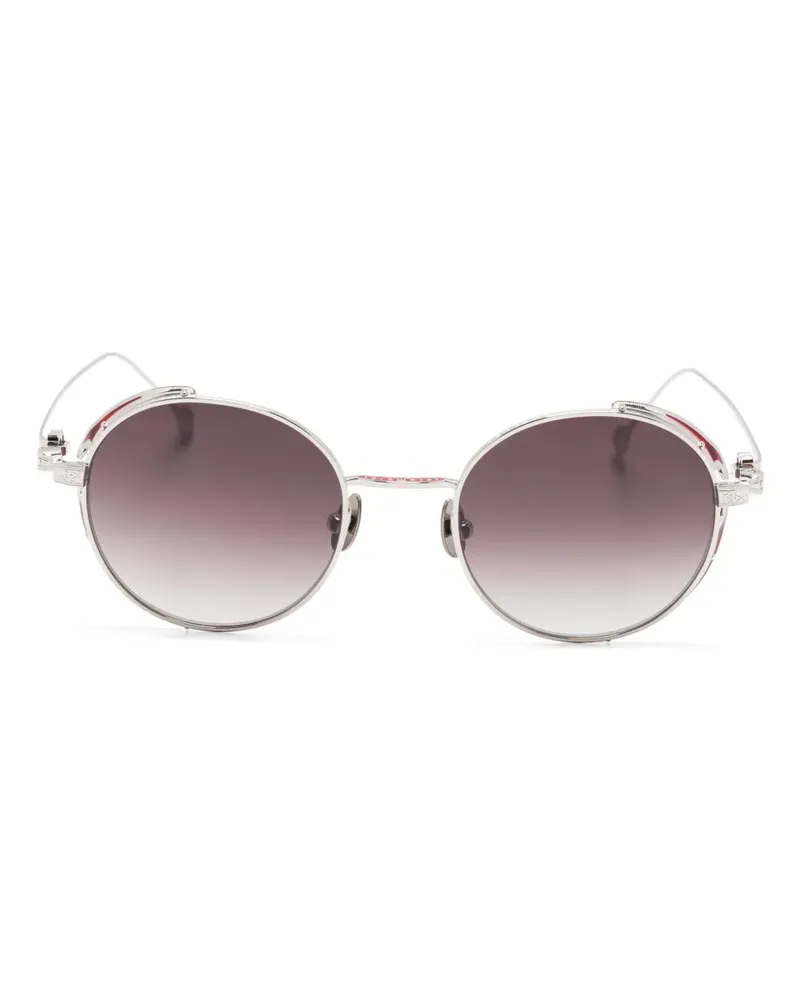 MATSUDA Sonnenbrille mit rundem Gestell - Silber Silber