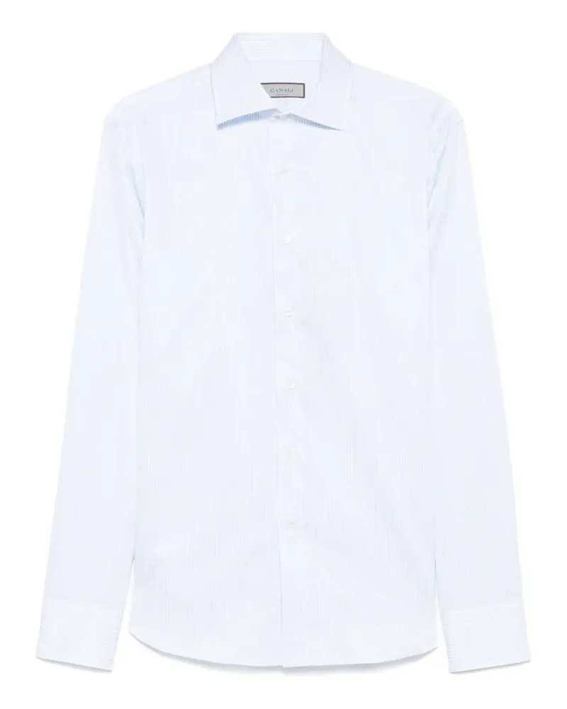 Canali Gestreiftes Hemd - Blau Blau