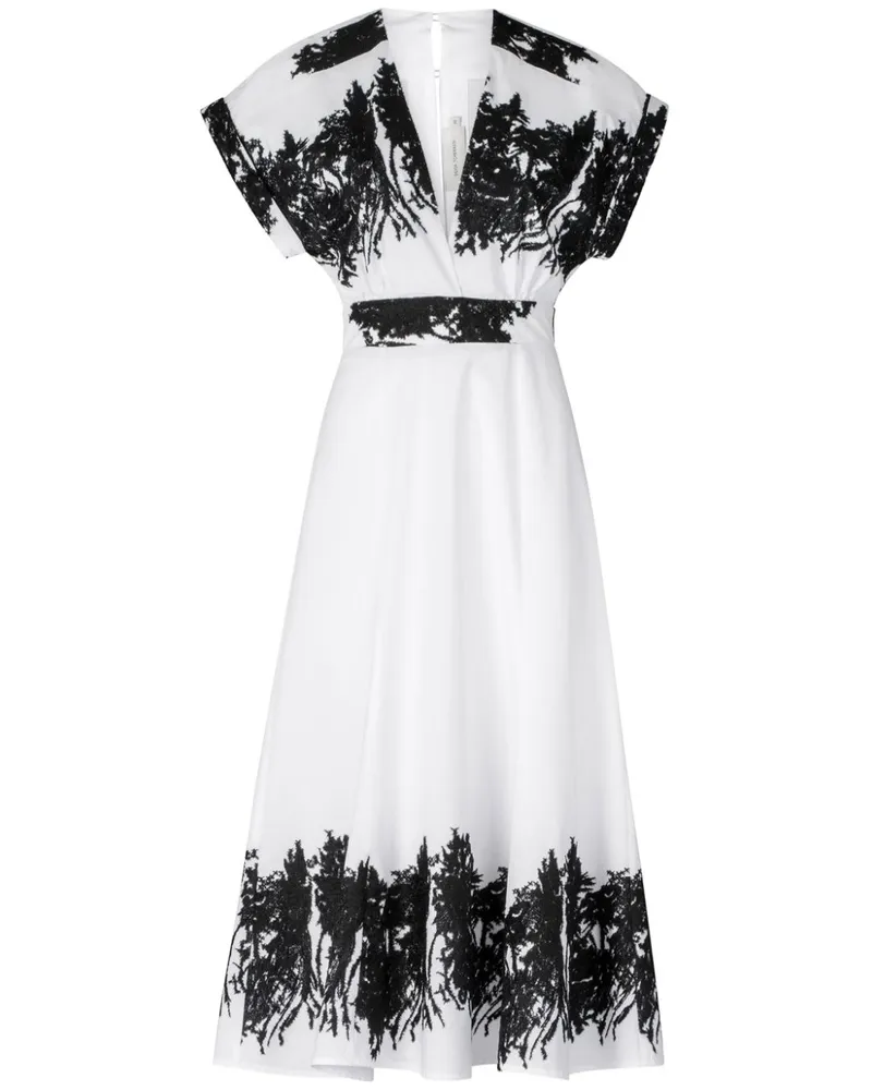 Silvia Tcherassi Laila' Midikleid - Weiß Weiß