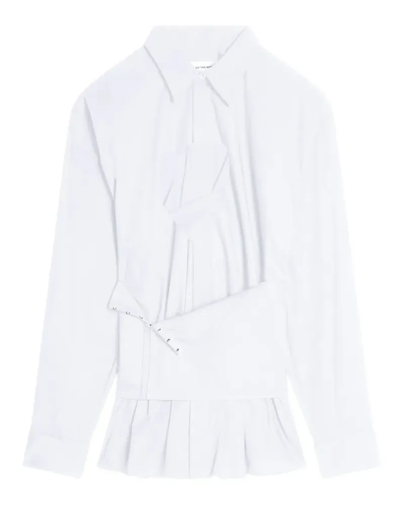 Dries van Noten corseted cotton shirt - Weiß Weiß