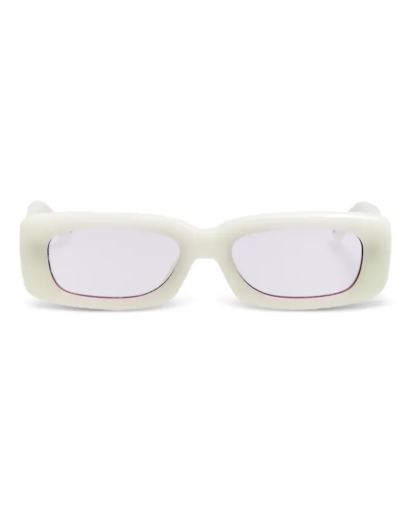 ATTICO x Linda Farrow Mini Marfa rectangle-frame sunglasses - Weiß Weiß