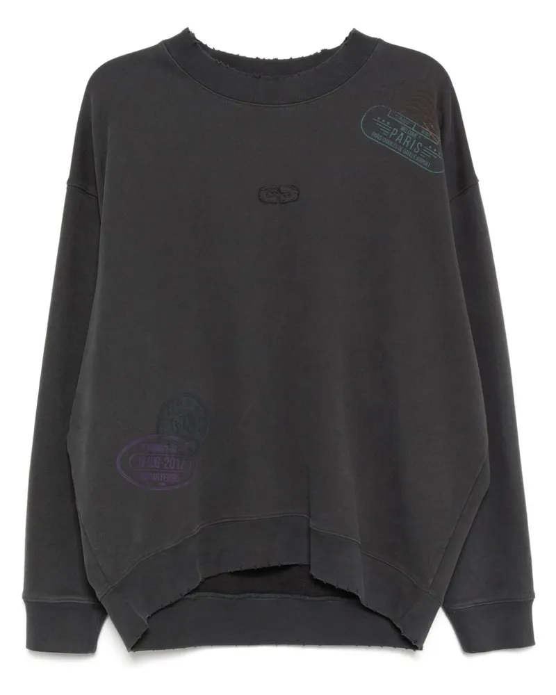 Ground Zero Sweatshirt mit Logo-Print - Grau Grau