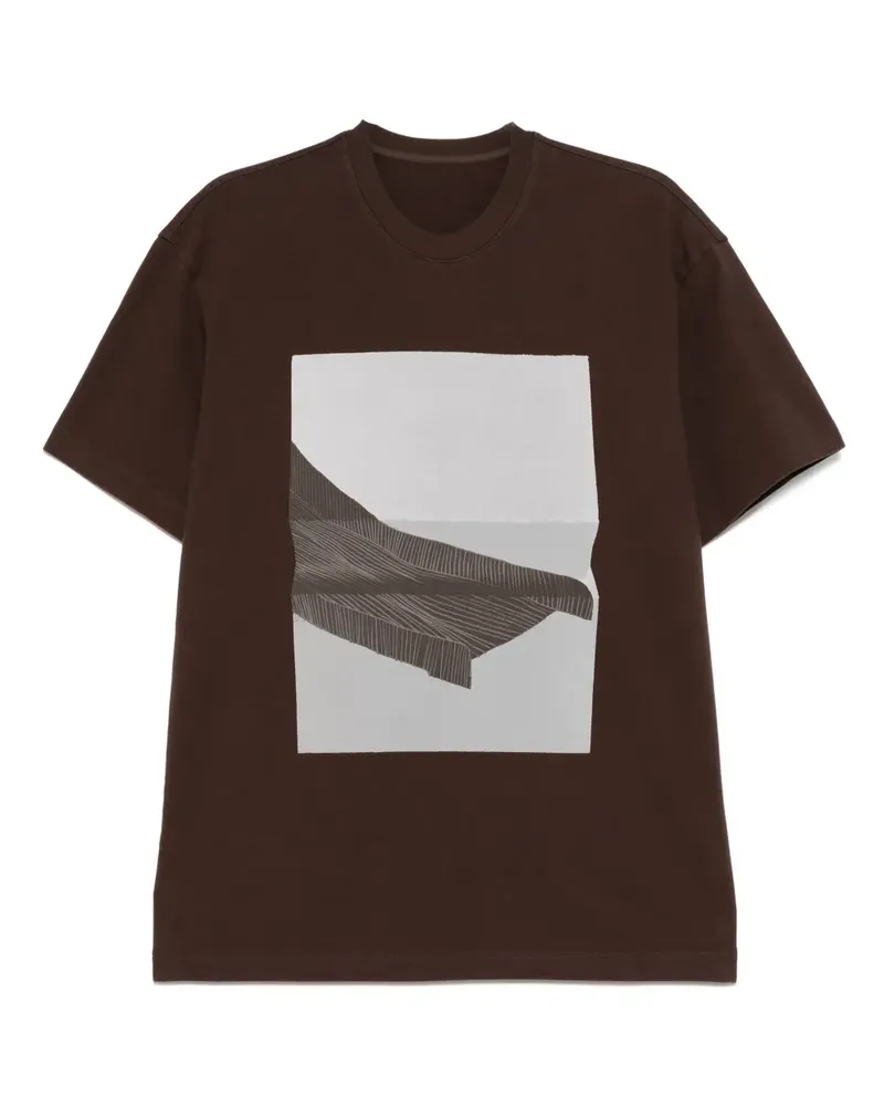 JNBY T-Shirt mit grafischem Print - Braun Braun