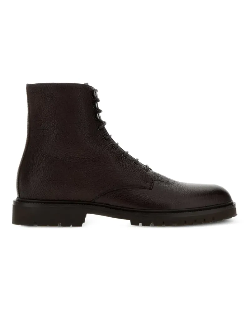 Brunello Cucinelli lace-up leather ankle boots - Braun Braun