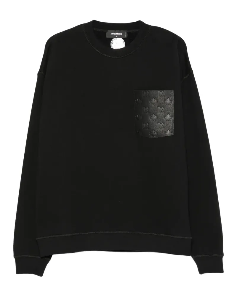 Dsquared2 logo-embossed sweatshirt - Schwarz Schwarz