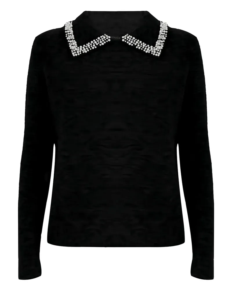 Kocca Aralda embellished-collar sweater - Schwarz Schwarz