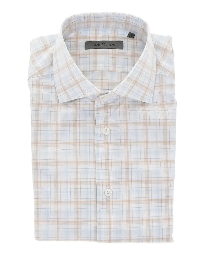 Corneliani check-pattern shirt - Weiß Weiß