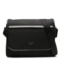 Emporio Armani Schultertasche mit Logo-Schild Schwarz