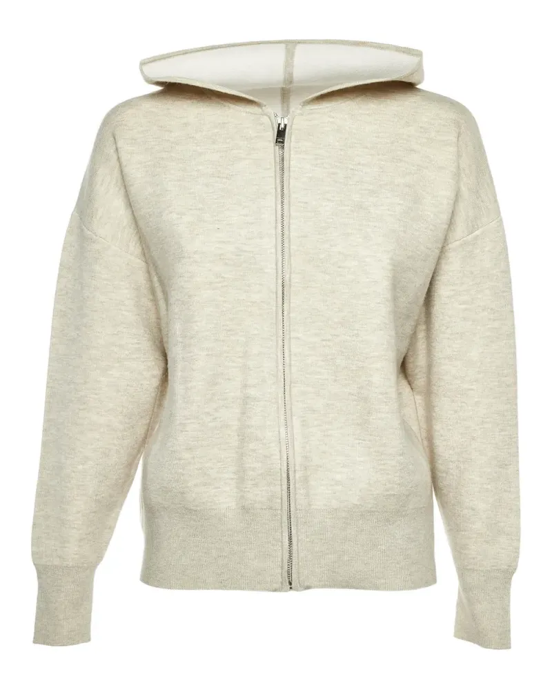 Sandro embroidered-details zip-up hoodie - Grau Grau