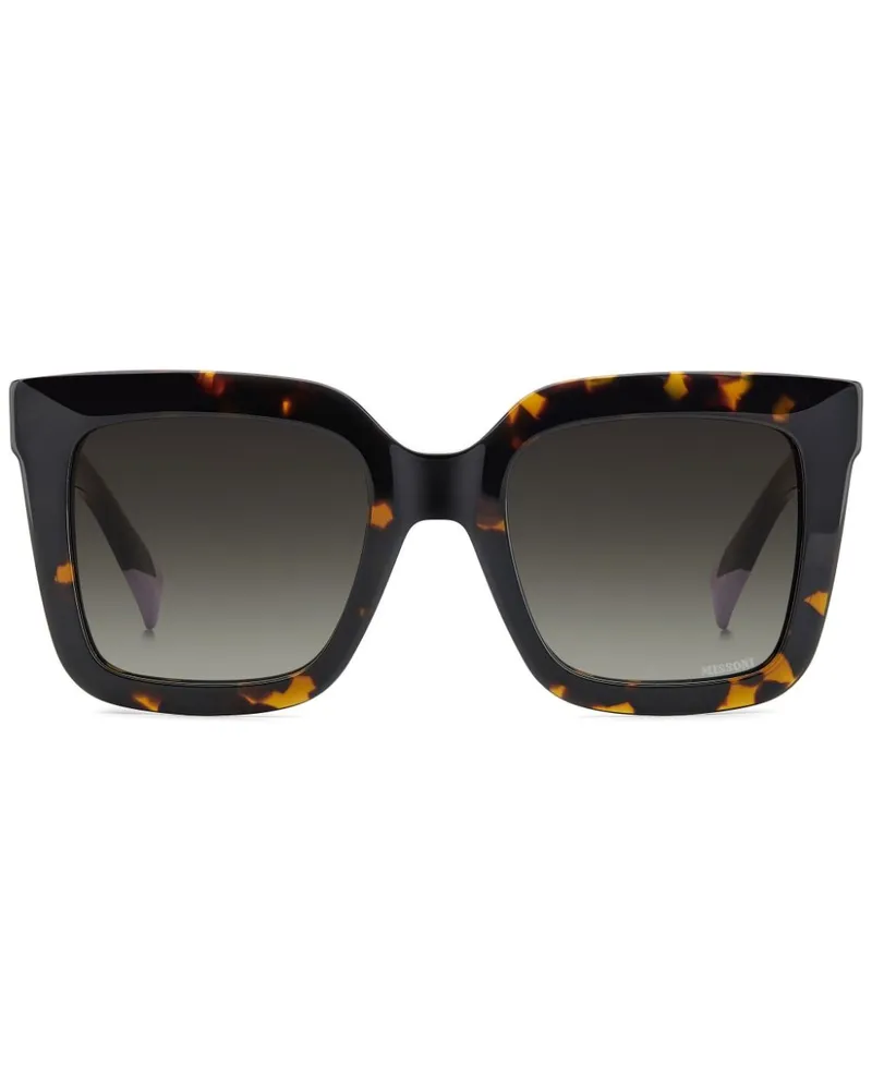 Missoni Eckige Sonnenbrille in Schildpattoptik - Schwarz Schwarz
