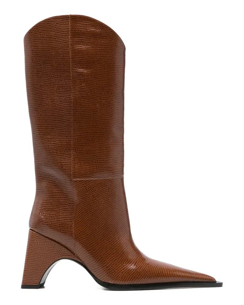 COPERNI cowboy Bridge lizard print boots - Braun Braun