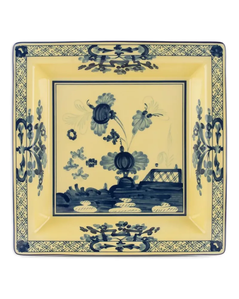 Ginori 1735 Großes Oriente Italiano Tablett (24,5cm x 24,5cm) - Gelb Gelb