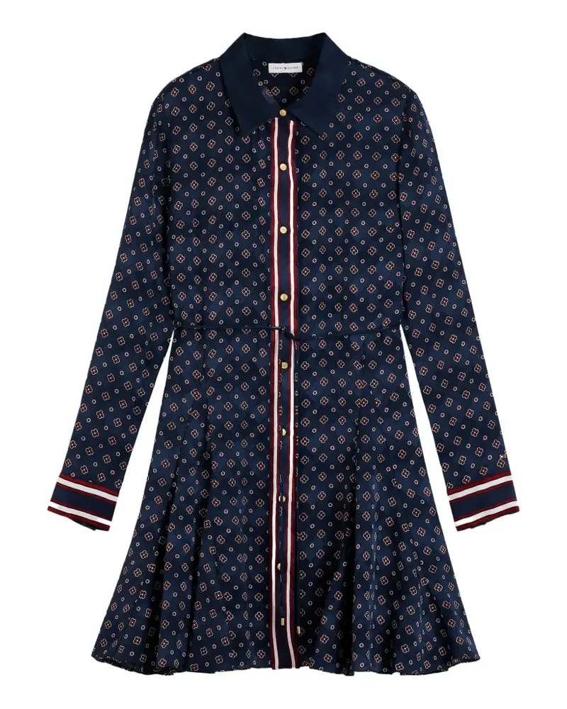 Tommy Hilfiger Midikleid mit Monogramm-Print - Blau Blau