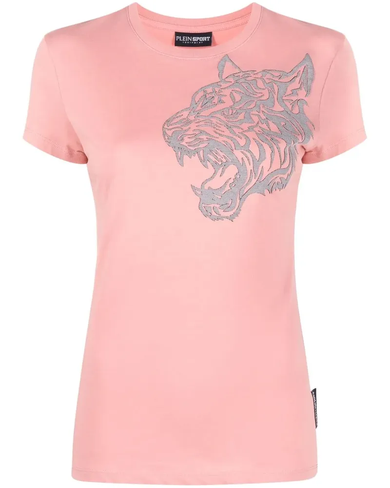 Philipp Plein T-Shirt mit Tiger-Print - Rosa Rosa