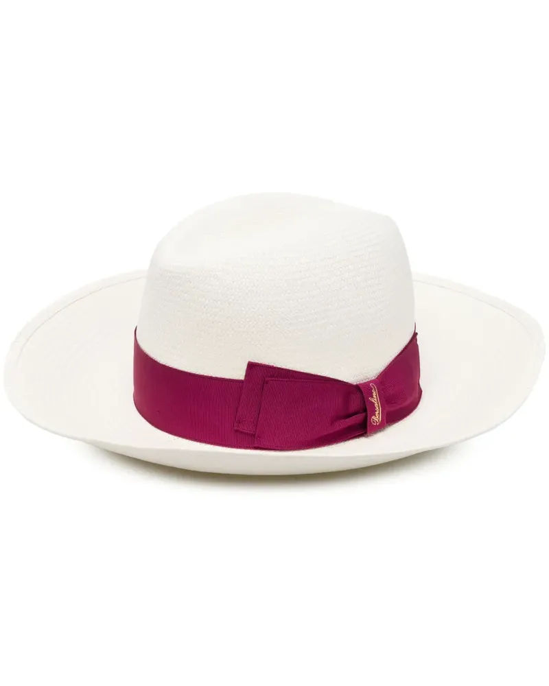 Borsalino Fedora aus Stroh - Nude Nude