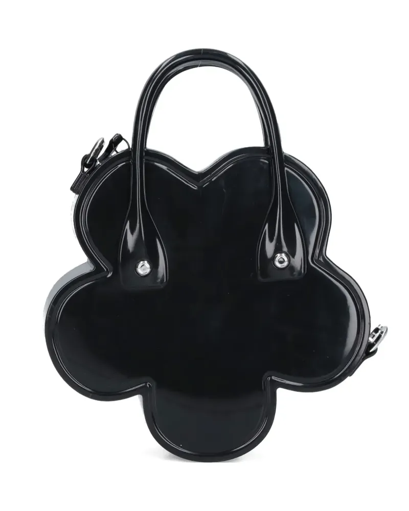 Comme des Garçons Blumen-Tote Bag mit Henkel - Schwarz Schwarz